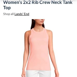 Lands End Rib high neck tank